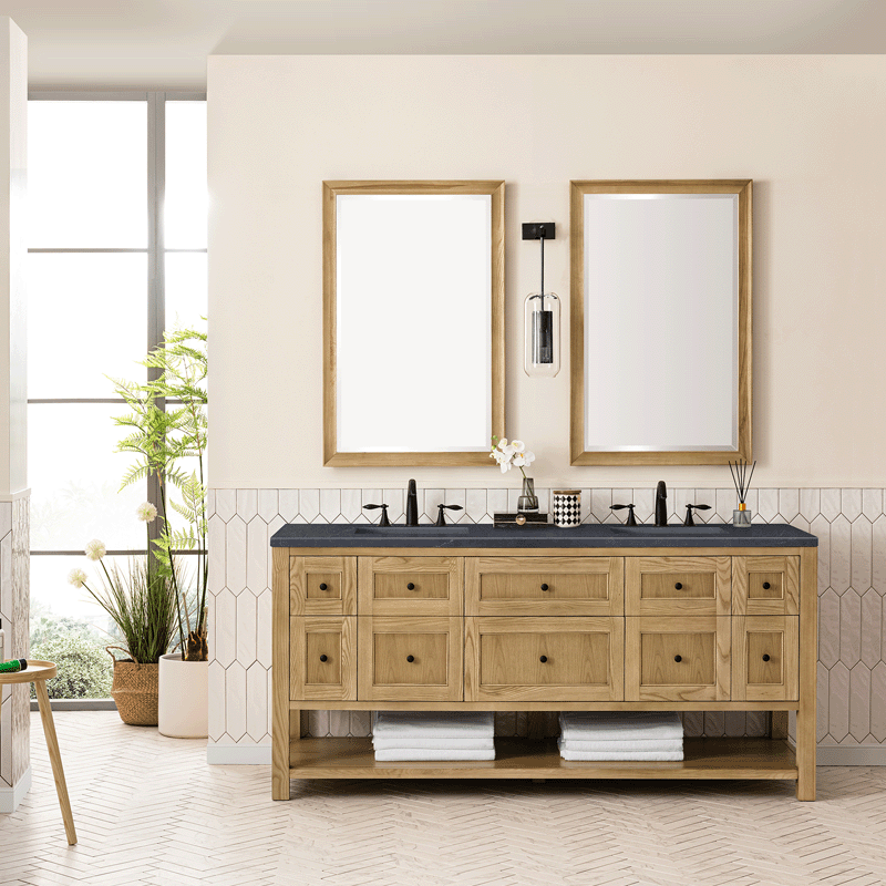 Laminate flooring and soaker tub