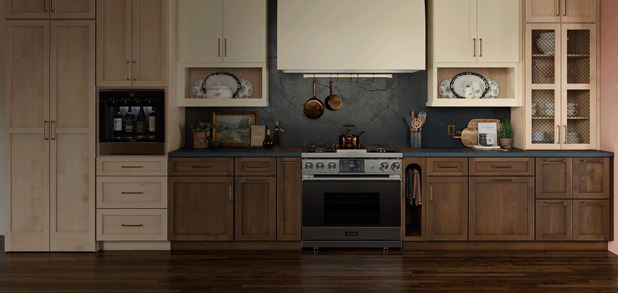 Mother and daughter in kitchen