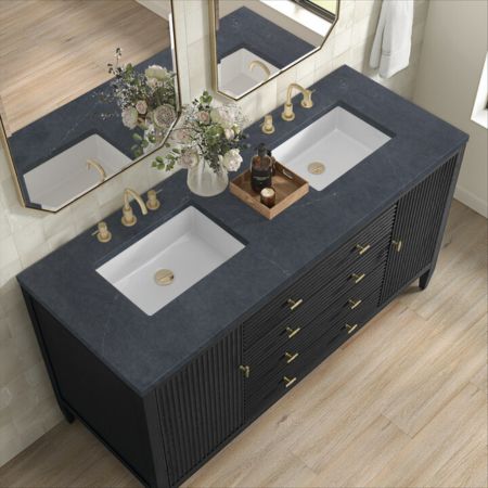 dark countertops in bathroom